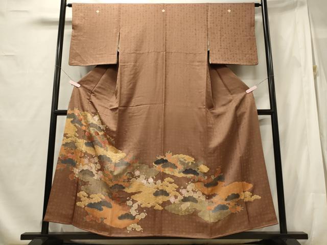 平和屋着物■豪華色留袖 駒刺繍 吉祥花文 金彩 正絹 逸品 CABF5830oy