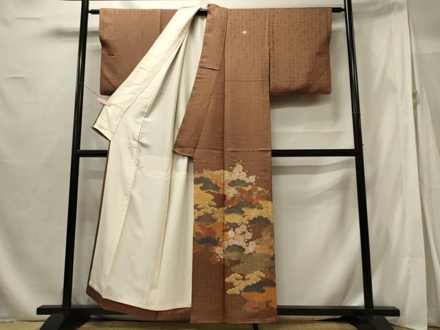 平和屋着物■豪華色留袖 駒刺繍 吉祥花文 金彩 正絹 逸品 CABF5830oy