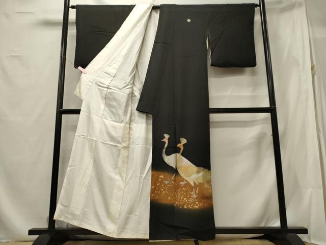 平和屋着物■豪華黒留袖 作家物 孔雀文 暈し染め 金銀彩 正絹 逸品 CABF5837oy