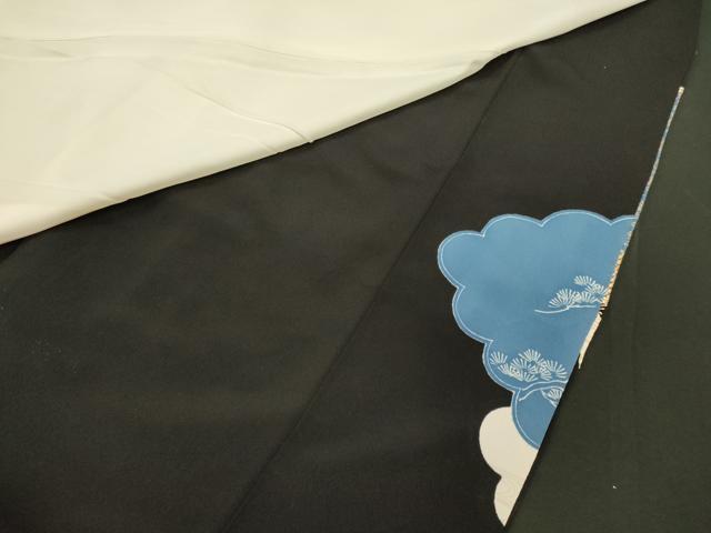 平和屋着物■豪華黒留袖 駒刺繍 雲取り吉祥風景文 金彩 正絹 逸品 CABF5851oy