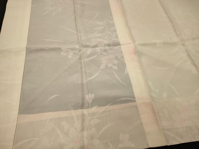 平和屋着物■長襦袢 無双仕立て 草花文 暈し染め 正絹 逸品 未使用 CABF5934oy
