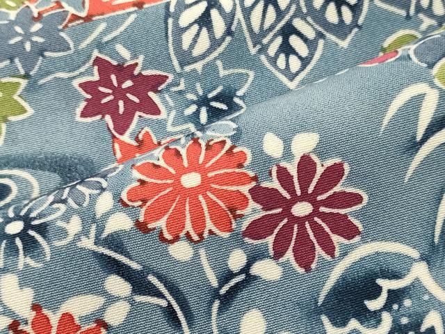 平和屋着物■上質な小紋 屏風草花文 正絹 逸品 CABF5945oy