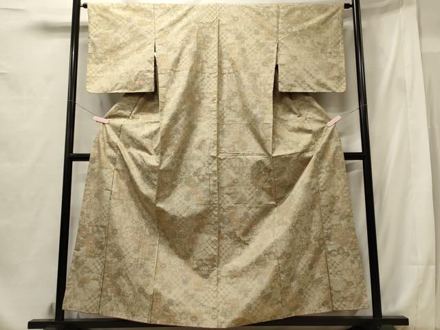 平和屋着物■本場大島紬 7マルキ 草花文 正絹 逸品 CABF5948oy
