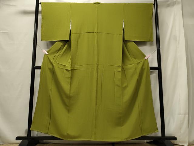平和屋着物■上質な色無地 青朽葉色 正絹 逸品 未使用 CABF5969oy