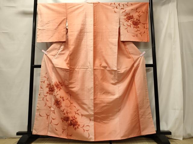 平和屋着物▽訪問着　単衣　紬地　風景文　正絹　逸品　AABC1223jh 平和屋着物▽上質な小紋 単衣 お召地 流水風景文 正絹 逸品 AABG1010jh
