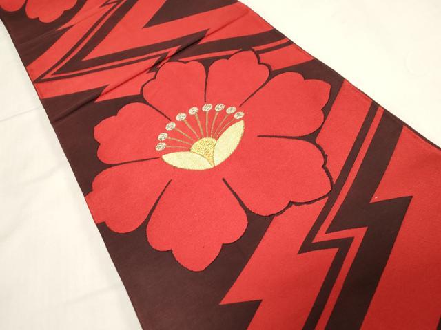 平和屋着物◎六通柄袋帯 舞花文 金銀糸 正絹 逸品 CABF6041dy