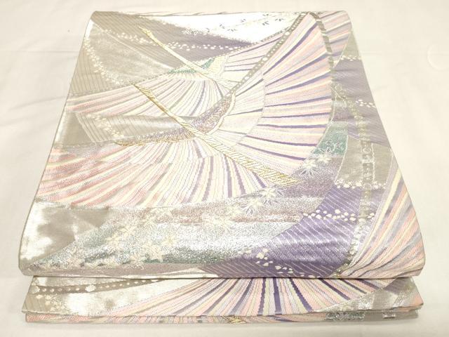 平和屋着物◎六通柄袋帯 飛鳥文 金銀糸 正絹 逸品 CABF6060dy