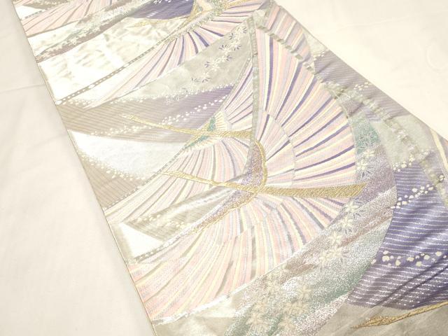 平和屋着物◎六通柄袋帯 飛鳥文 金銀糸 正絹 逸品 CABF6060dy