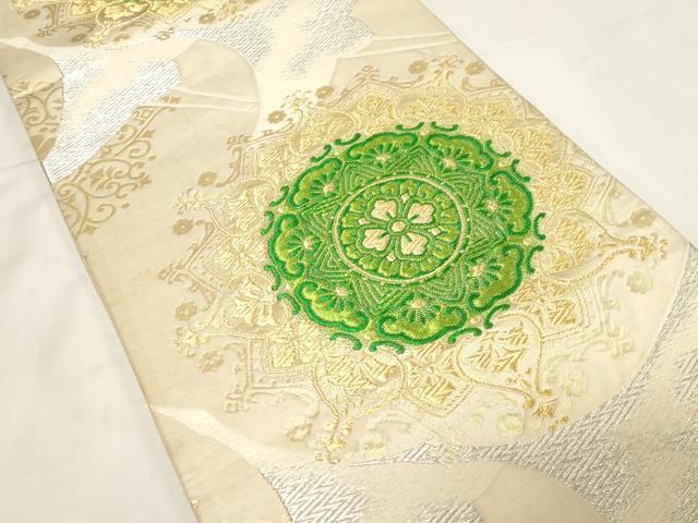 平和屋着物◎六通柄袋帯 正倉院花鳥文 金銀糸 正絹 逸品 CABF6061dy
