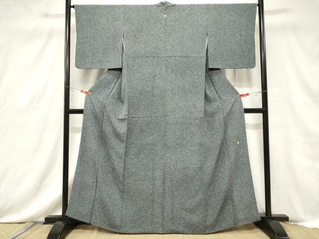 平和屋着物■上質な小紋 作家物 霞文 鬼しぼ縮緬 正絹 逸品 CABF6150dy