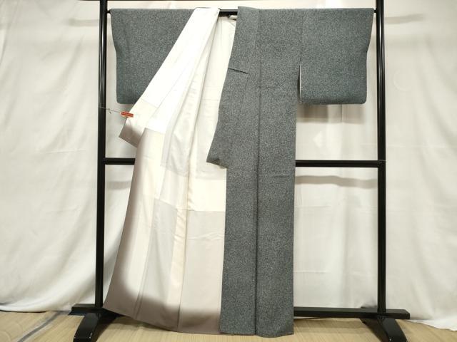 平和屋着物■上質な小紋 作家物 霞文 鬼しぼ縮緬 正絹 逸品 CABF6150dy