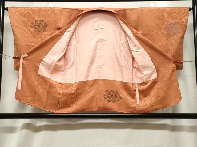 平和屋着物#道行コート 雲取り花文 銀糸 正絹 逸品 未使用 CABF6161dy
