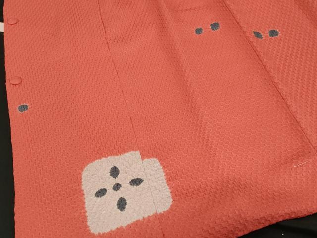 平和屋着物#道行コート 絞り 幾何学文 正絹 逸品 CABF6207dy