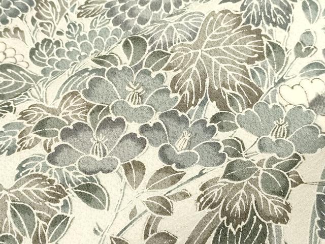 平和屋着物□上質な小紋 草花文 正絹 逸品 CABF6219dy