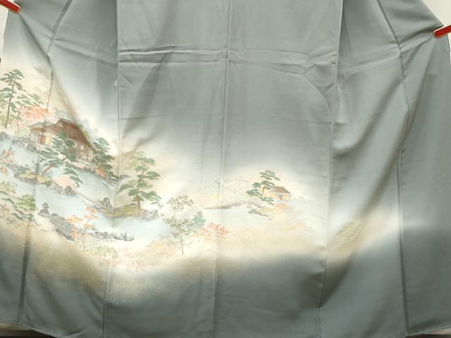 平和屋着物■豪華色留袖 寿光織 風景文 金糸 正絹 逸品 CABF6229dy