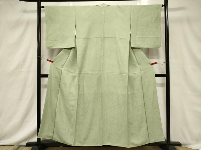 平和屋着物■上質な色無地 斜線地紋 柳茶色 正絹 逸品 CABF6236dy