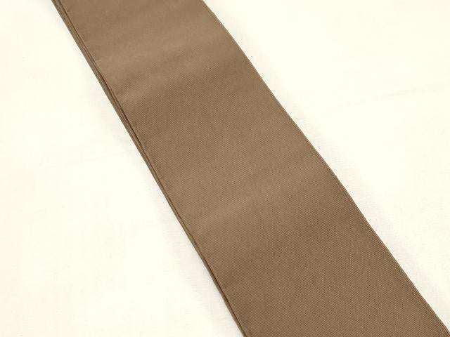 平和屋着物●男性 爪掻き本綴れ 角帯 樺茶色 正絹 逸品 CABF6259dy