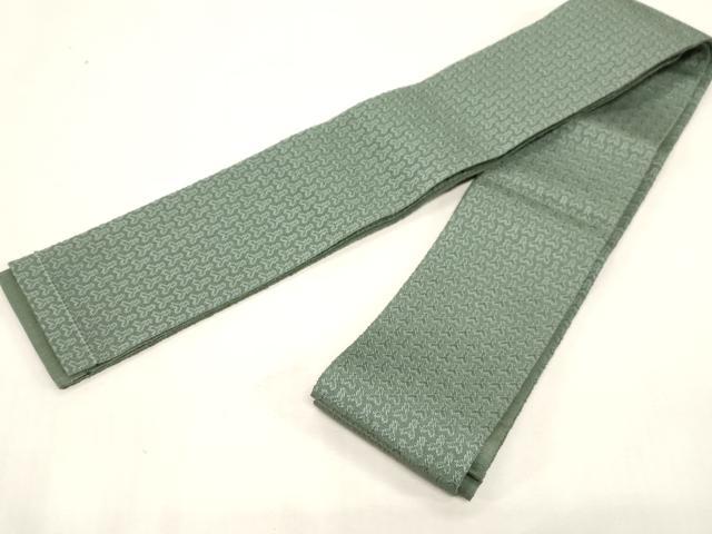 平和屋着物●男性 本場筑前博多織 角帯 毘沙門亀甲 正絹 逸品 CABF6261dy