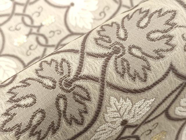 平和屋着物▽西陣 六通柄袋帯 スリーシーズン 春夏秋 櫛織 幾何学文 金糸 正絹 逸品 未使用 CABF6278dy