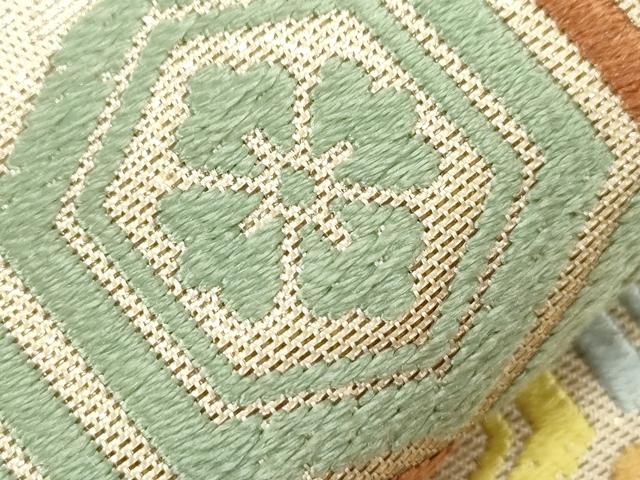 平和屋着物●西陣 川島織物 六通柄 本袋帯 唐織 亀甲花文 正絹 逸品 CABF6285dy