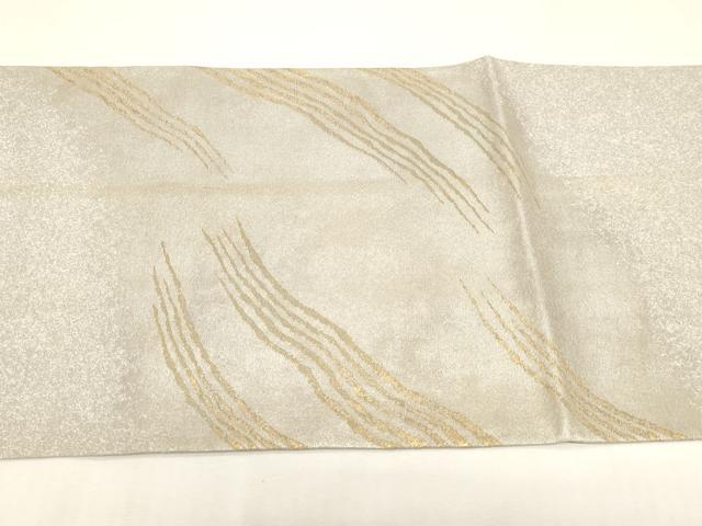平和屋着物●太鼓柄袋帯 流線美文 金糸 正絹 逸品 CABF6290dy