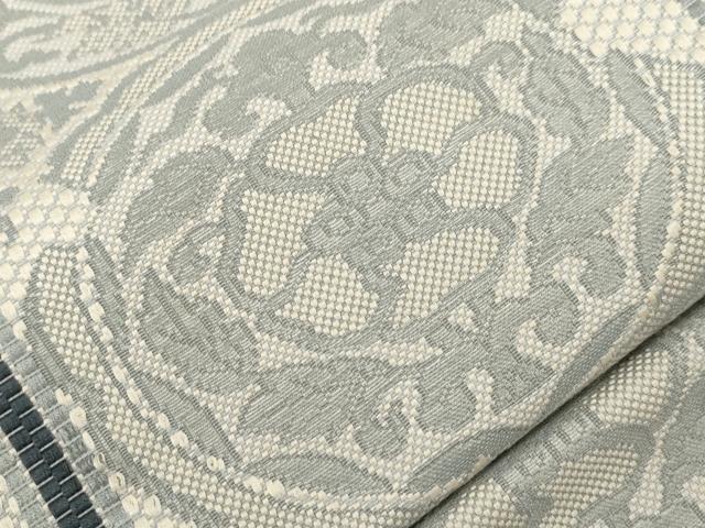 平和屋着物●本場筑前博多織 八寸名古屋帯 花丸文 正絹 逸品 未使用 CABF6339dy
