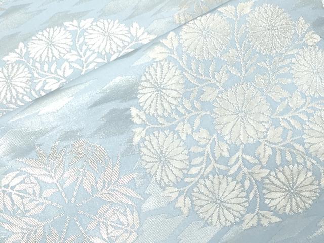 平和屋着物●西陣 川島織物 九寸名古屋帯 草花丸文 銀糸 正絹 逸品 CABF6386dy