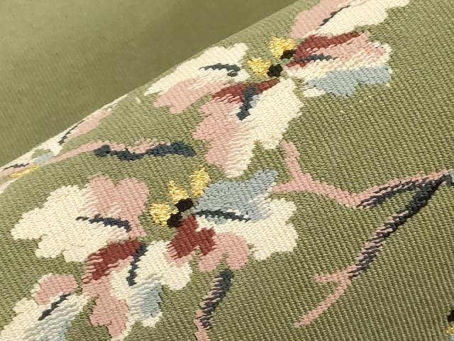 平和屋着物●爪掻き本綴れ 八寸名古屋帯 風景文 金糸 正絹 逸品 CABF6397dy