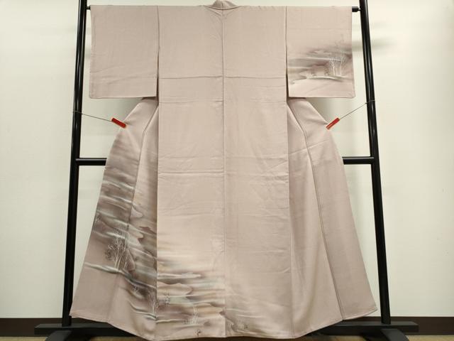 平和屋着物■訪問着 霞枝木文 暈し染め 正絹 逸品 CABF6446ou