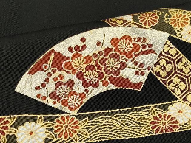 平和屋着物■豪華黒留袖 鏡裏鳳凰花文 金銀彩 正絹 逸品 CABF6471ou