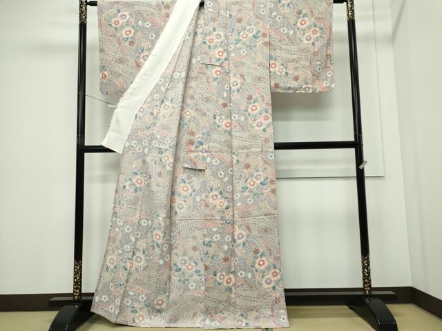 平和屋着物▽上質な小紋 単衣 辻が花 正絹 逸品 未使用 CABF6478ou