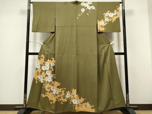 平和屋着物■訪問着 草花文 金彩 正絹 逸品 CABF6592ou