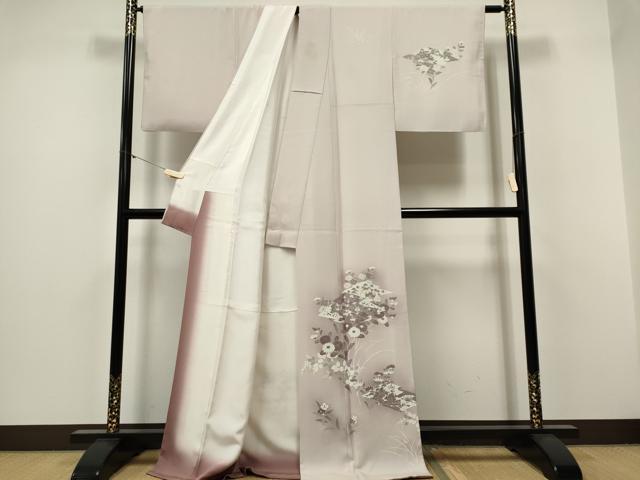 平和屋着物■訪問着 松皮菱花文 ロング丈 正絹 逸品 CABF6593ou