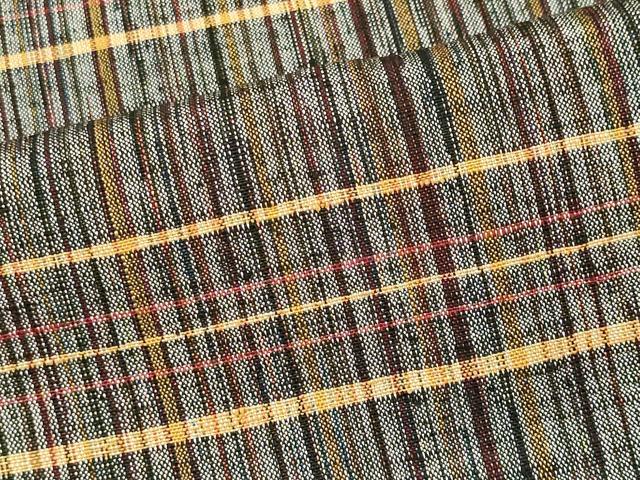 平和屋着物■上質な紬 格子柄 正絹 逸品 未使用 CABF6615ou