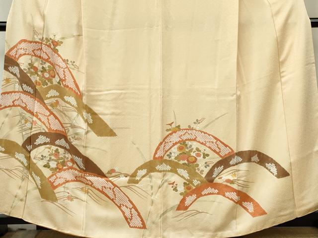 平和屋着物■訪問着 絞り 草花文 金彩 正絹 逸品 CABF6627ou