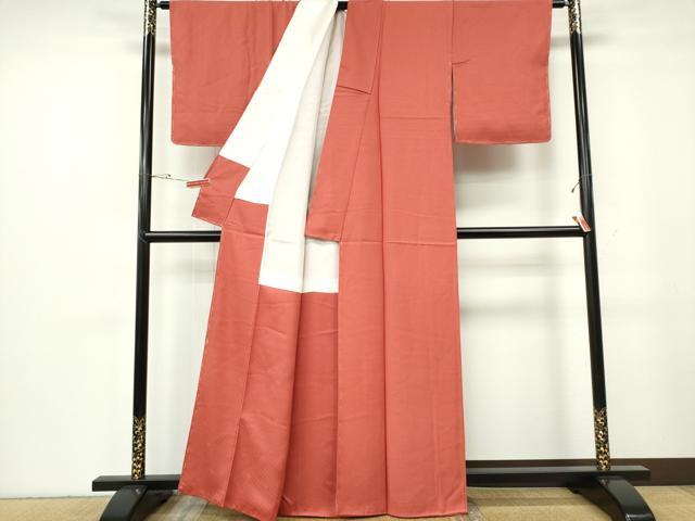 平和屋着物■二代目清次郎 色無地 浅緋色 正絹 逸品 CABF6649ou