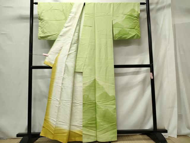 平和屋着物■訪問着 遠山文 暈し染め 正絹 逸品 CABF6732ou