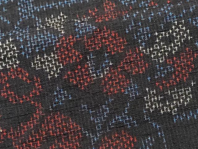平和屋着物■上質な紬 風景花文 正絹 逸品 CABF6751ou