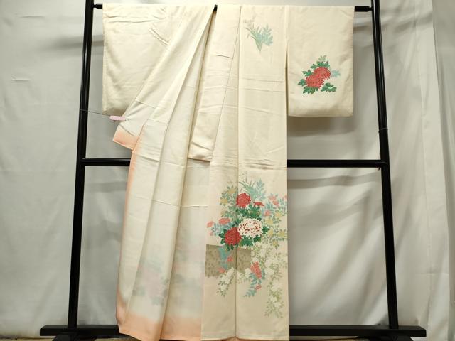 平和屋着物■訪問着 草花文 正絹 逸品 CABF6765ou