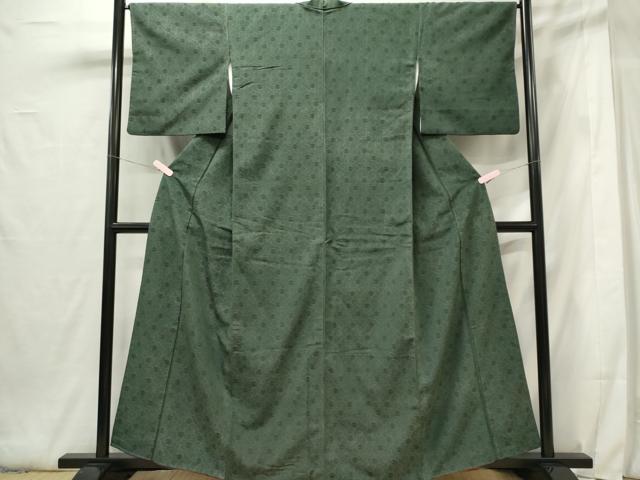 平和屋着物■上質な紬 幾何学文 正絹 逸品 CABF6767ou