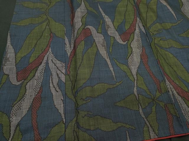 平和屋着物■本場大島紬 7マルキ 葉尽くし 正絹 逸品 CABF6771ou