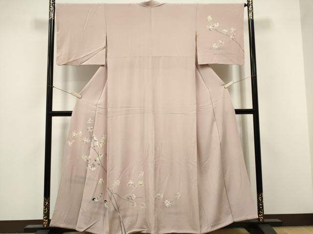 平和屋着物■訪問着 休み鳥枝桜文 暈し染め 正絹 逸品 CABF6774ou