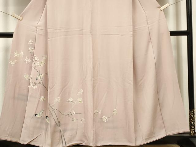 平和屋着物■訪問着 休み鳥枝桜文 暈し染め 正絹 逸品 CABF6774ou