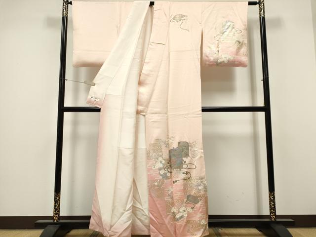 平和屋着物■訪問着 貝桶吉祥花文 暈し染め 金銀彩 やまと誂製 正絹 逸品 CABF6775ou