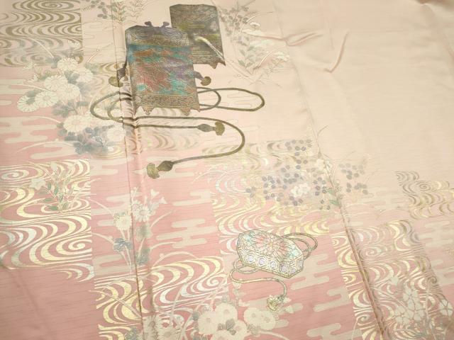 平和屋着物■訪問着 貝桶吉祥花文 暈し染め 金銀彩 やまと誂製 正絹 逸品 CABF6775ou