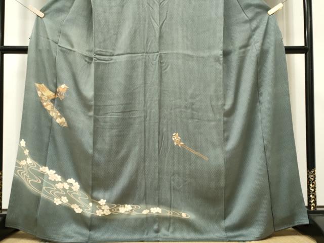 平和屋着物■訪問着 駒刺繍 簪花文 金彩 正絹 逸品 CABF6787ou