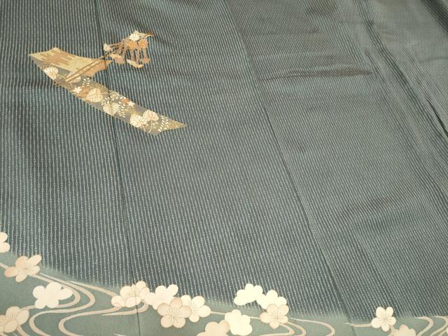 平和屋着物■訪問着 駒刺繍 簪花文 金彩 正絹 逸品 CABF6787ou