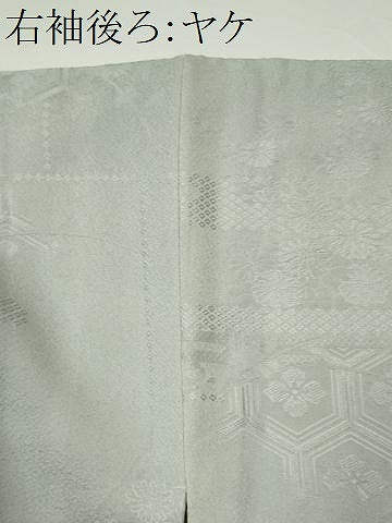 平和屋着物■上質な色無地 吉祥花地紋 藍白色 正絹 逸品 CABF6793ou
