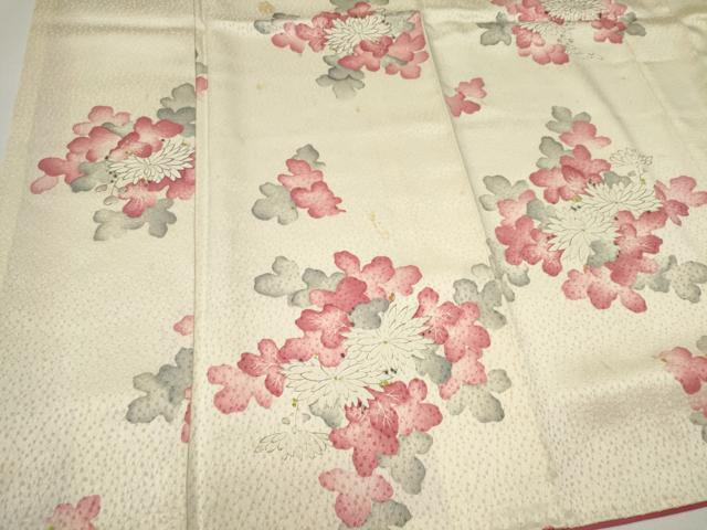 平和屋着物■上質な小紋 草花文 正絹 逸品 CABF6794ou