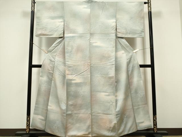 平和屋着物■上質な小紋 霞草花文 暈し染め 正絹 逸品 CABF6797ou